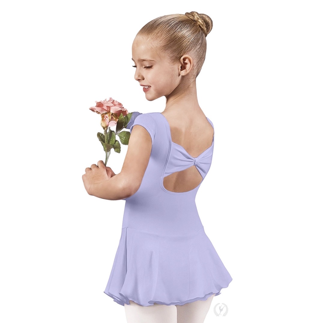 Young Dancer Eurotard Leotard With Attached Skirt (Lilac/Pink)